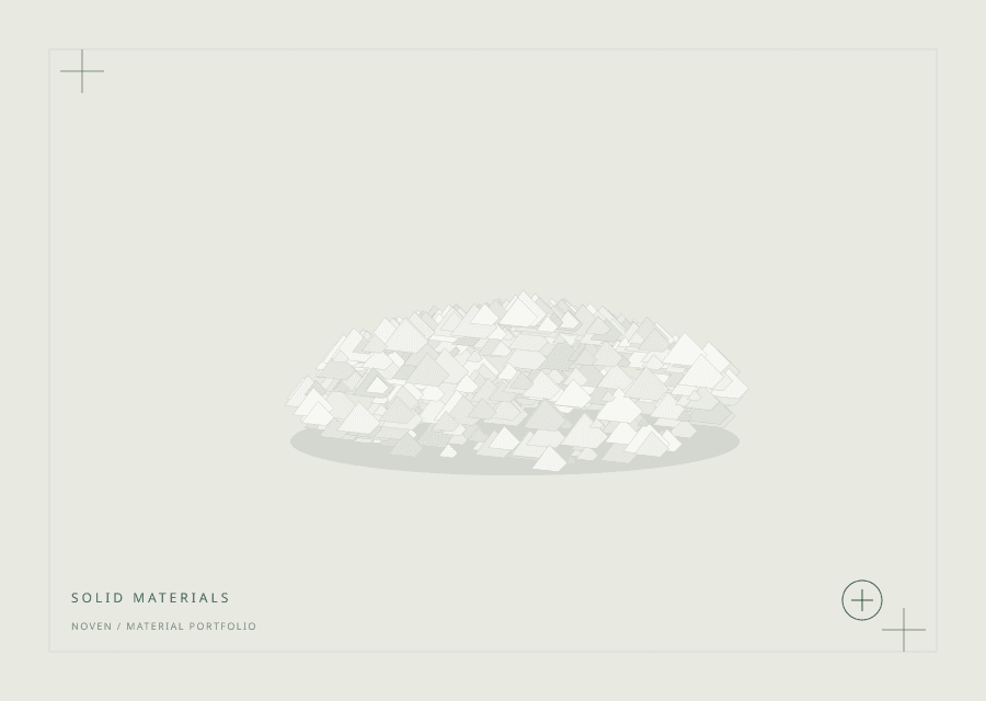 Technical illustration of a white powdered material